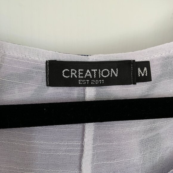 Women's Cotton Blend Sleeveless Floral Asymmetrical Handkerchief Size M - Picture 3 of 7